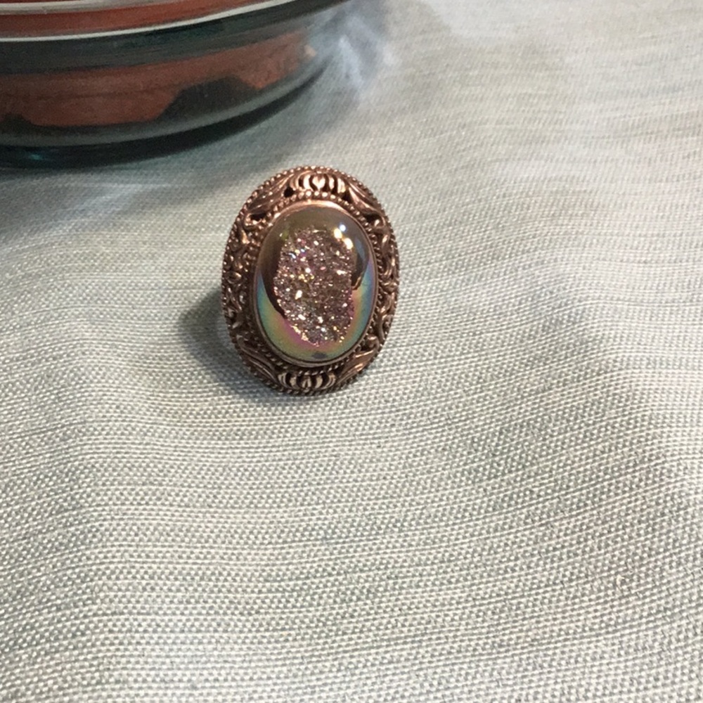 Sterling ring with quartz stone